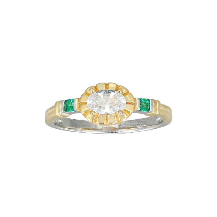 LAURA VANN FREYA EMERALD RING