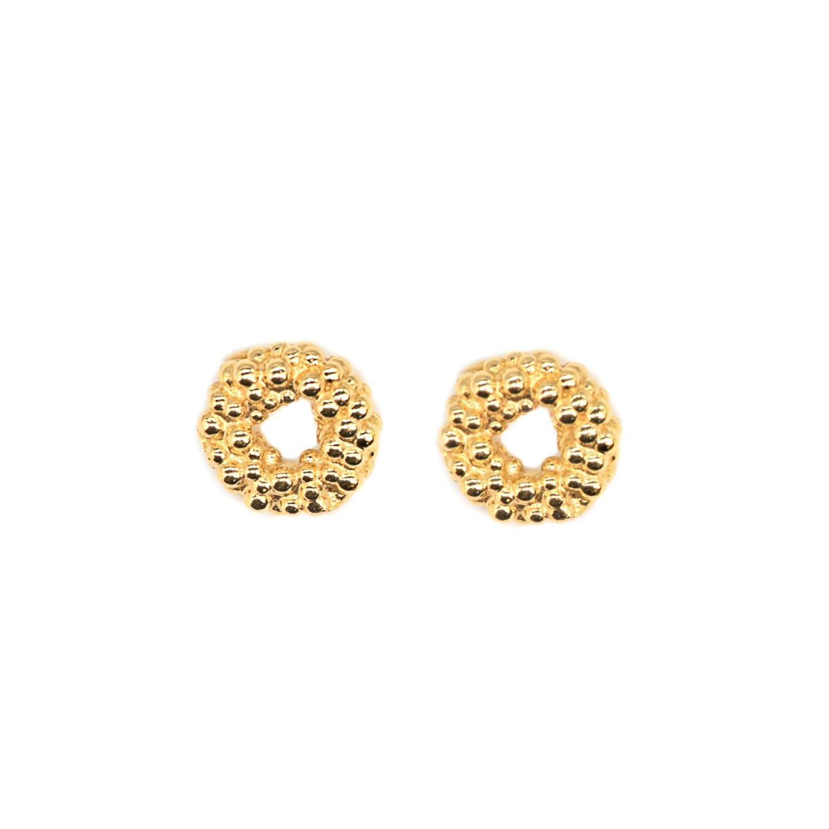 DAINTY LONDON BARNACLE SOLID GOLD EARRINGS