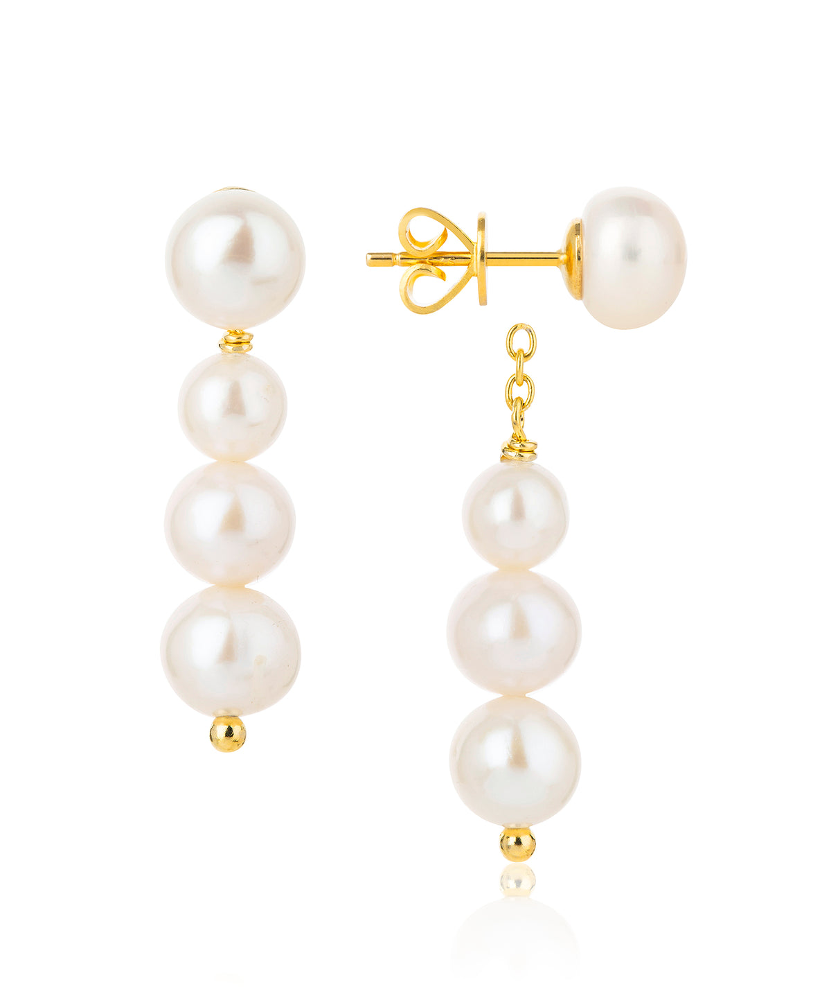 CLAUDIA BRADBY GRADUATED PEARL DROP EARRINGS