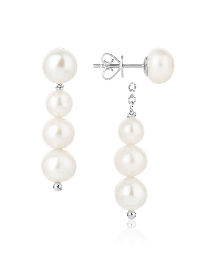 CLAUDIA BRADBY GRADUATED PEARL DROP EARRINGS