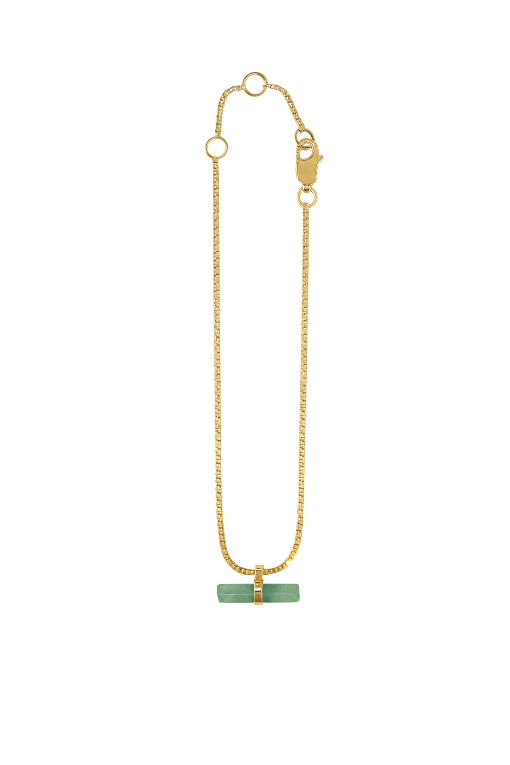 RACHEL JACKSON GREEN AVENTURINE T-BAR BRACELET