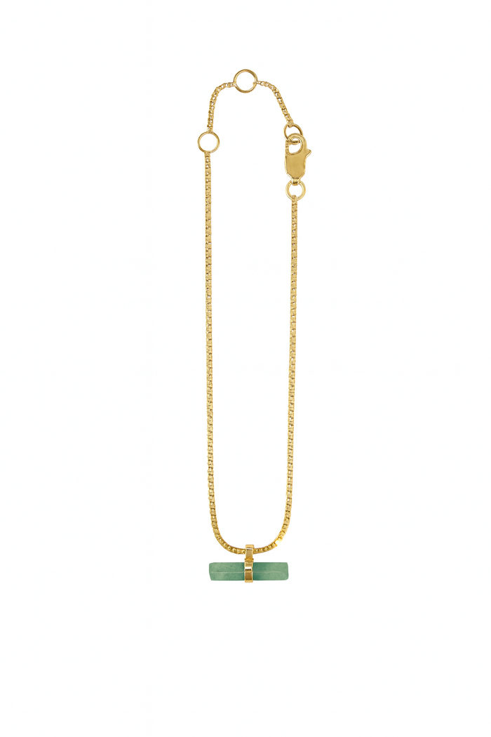 RACHEL JACKSON GREEN AVENTURINE T-BAR BRACELET