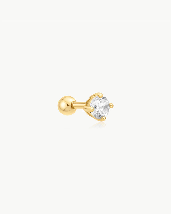 ANIA HAIE SPARKLE ROUND BARBELL EARRING