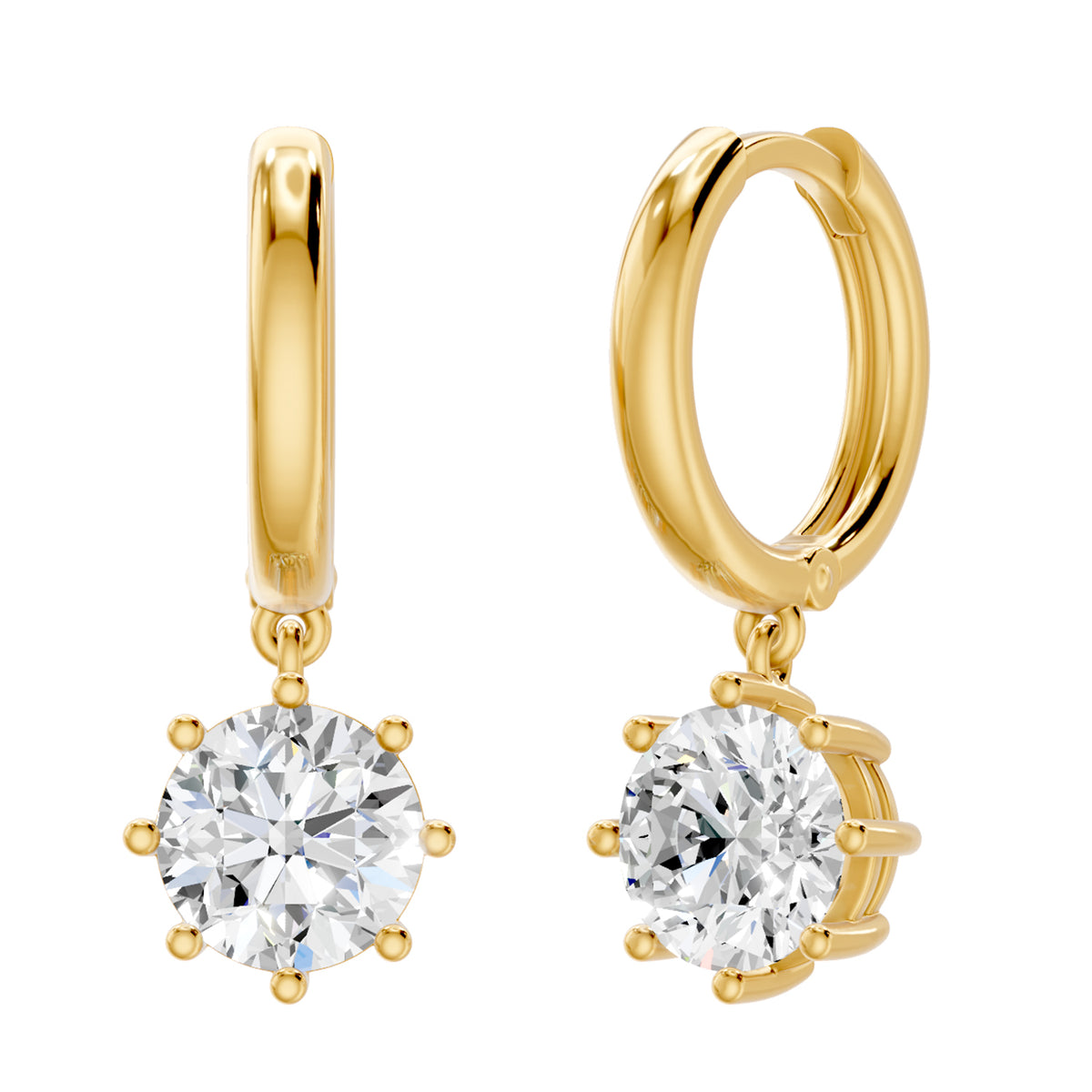 LAST NIGHT I DREAMT ROUND DROP DIAMOND EARRINGS
