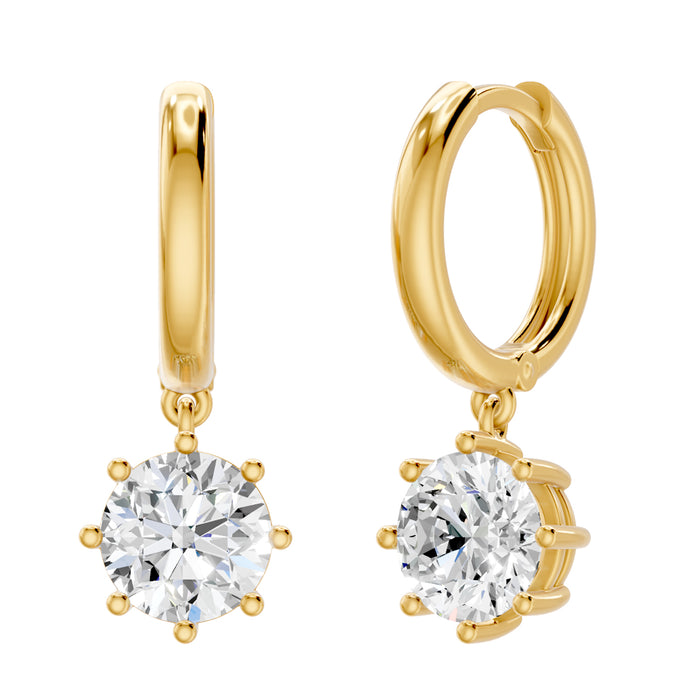 LAST NIGHT I DREAMT ROUND DROP DIAMOND EARRINGS