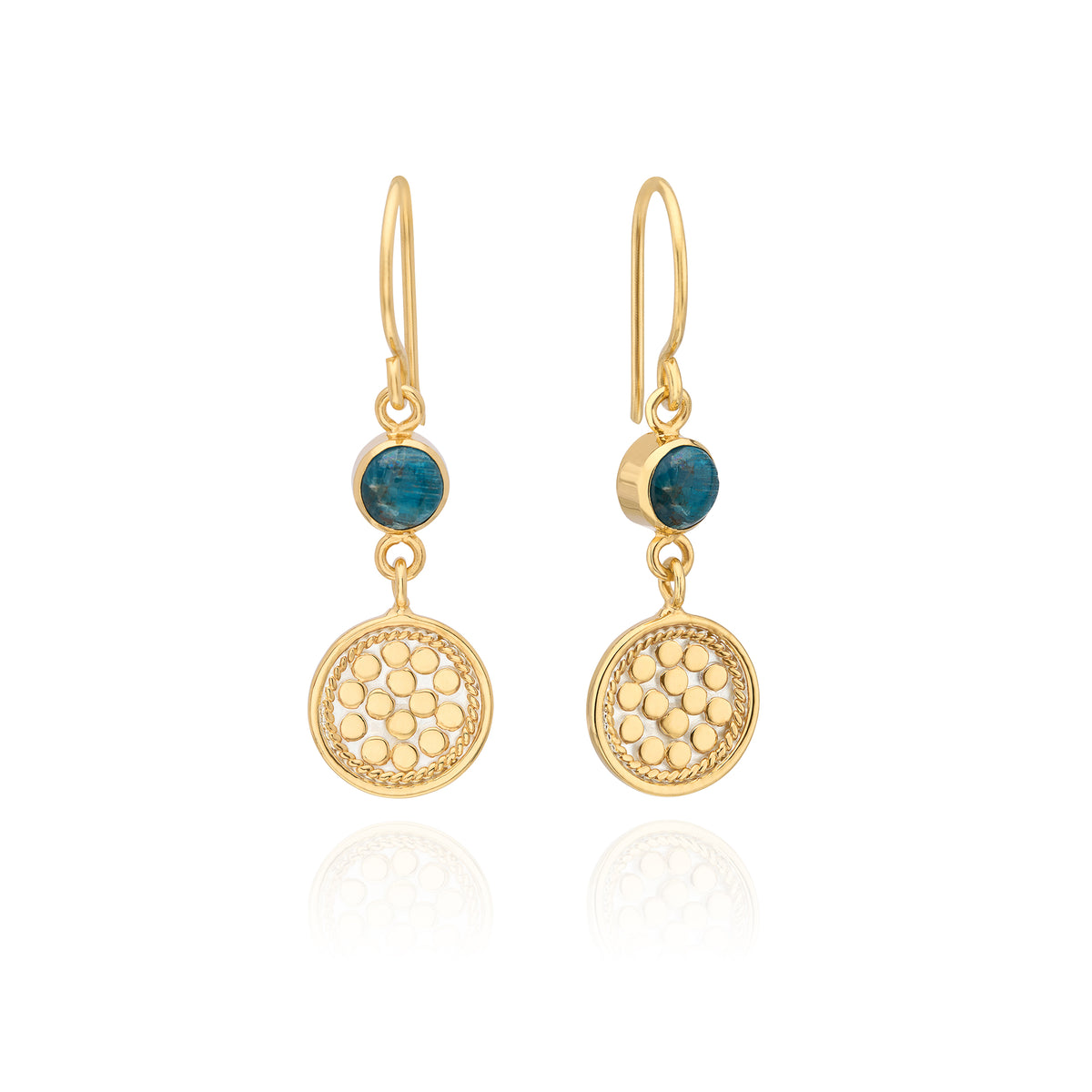 ANNA BECK APATITE DISC DROPS EARRINGS