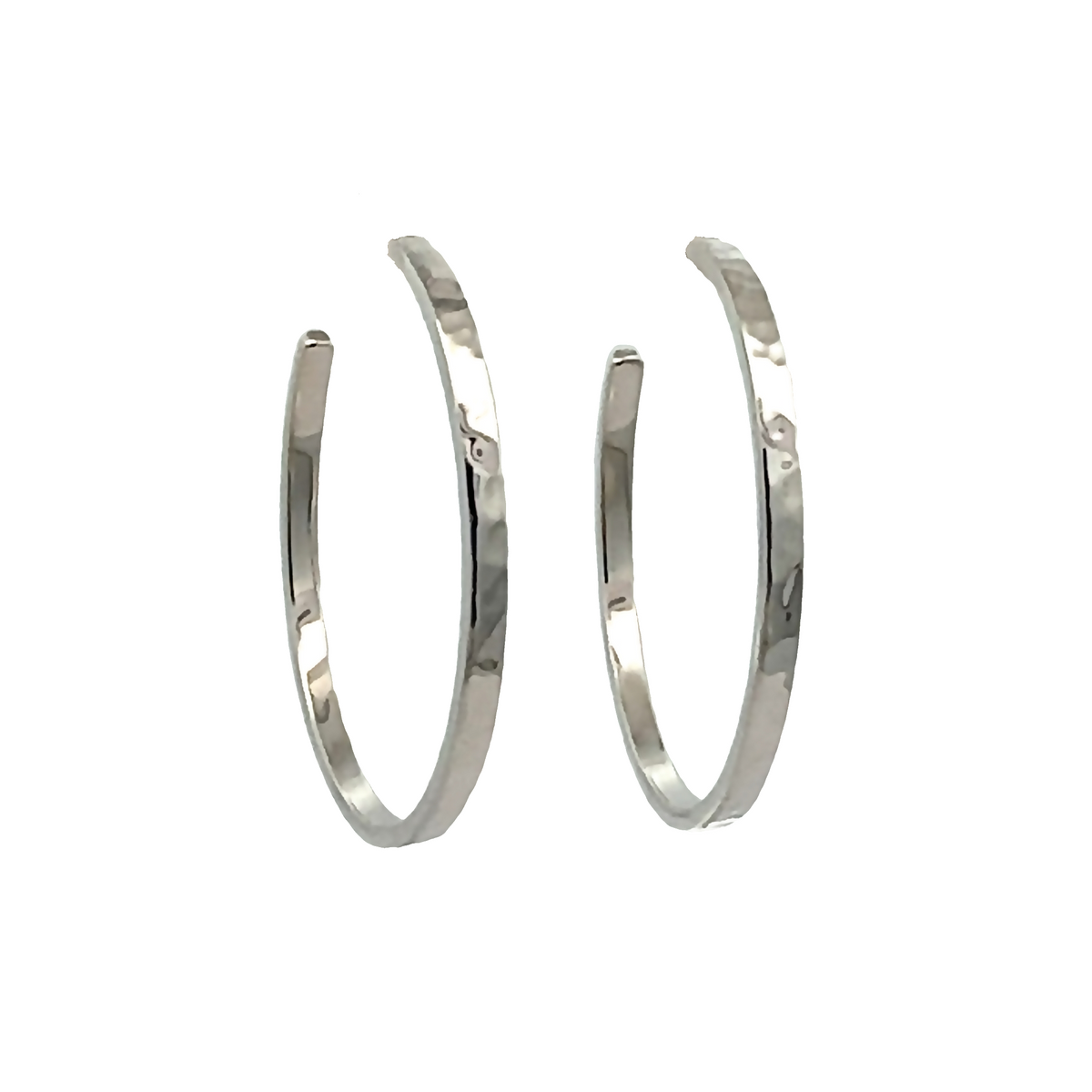 LAST NIGHT I DREAMT MADELINE SOLID SILVER HAMMERED HOOPS