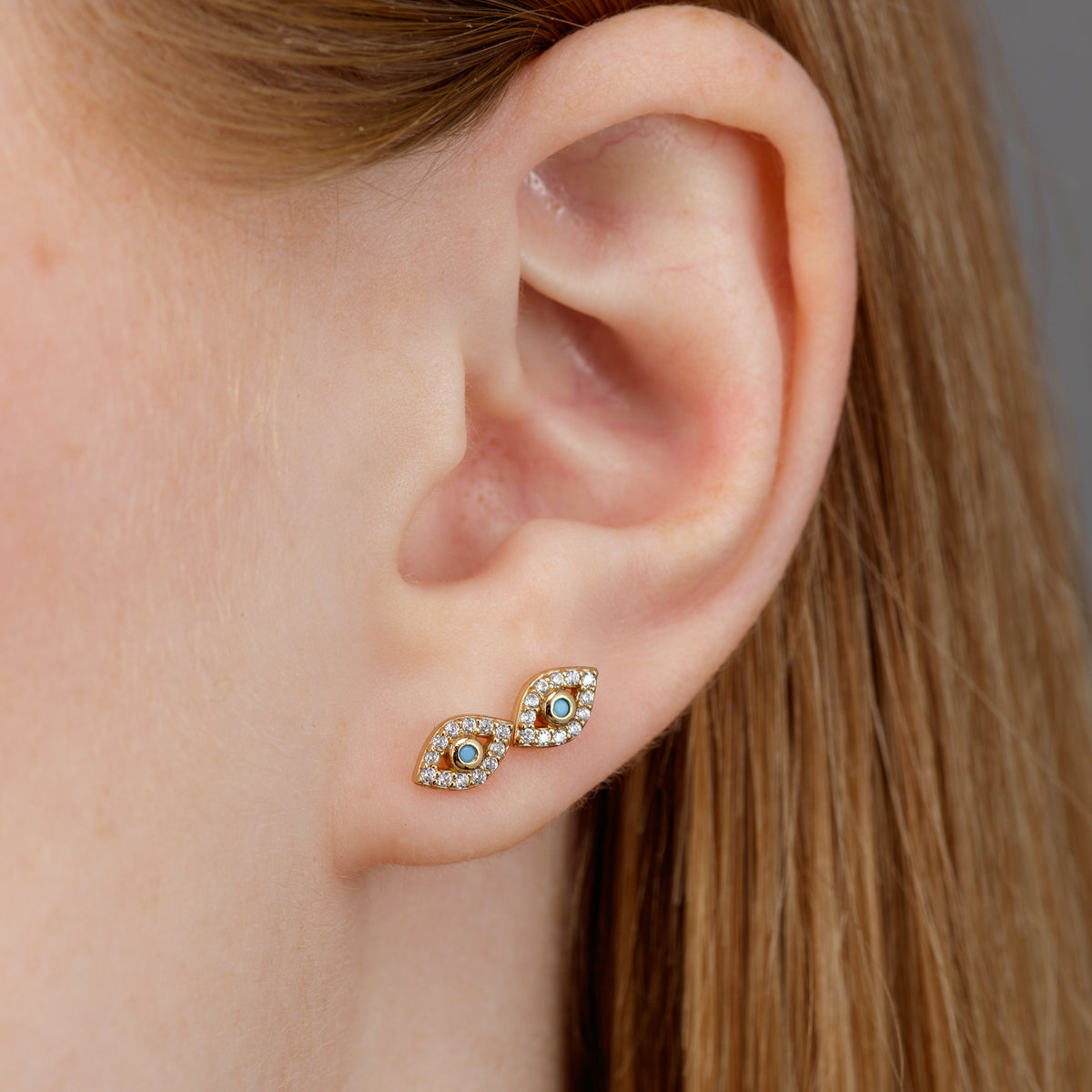 SCREAM PRETTY EVIL EYE STUD EARRINGS