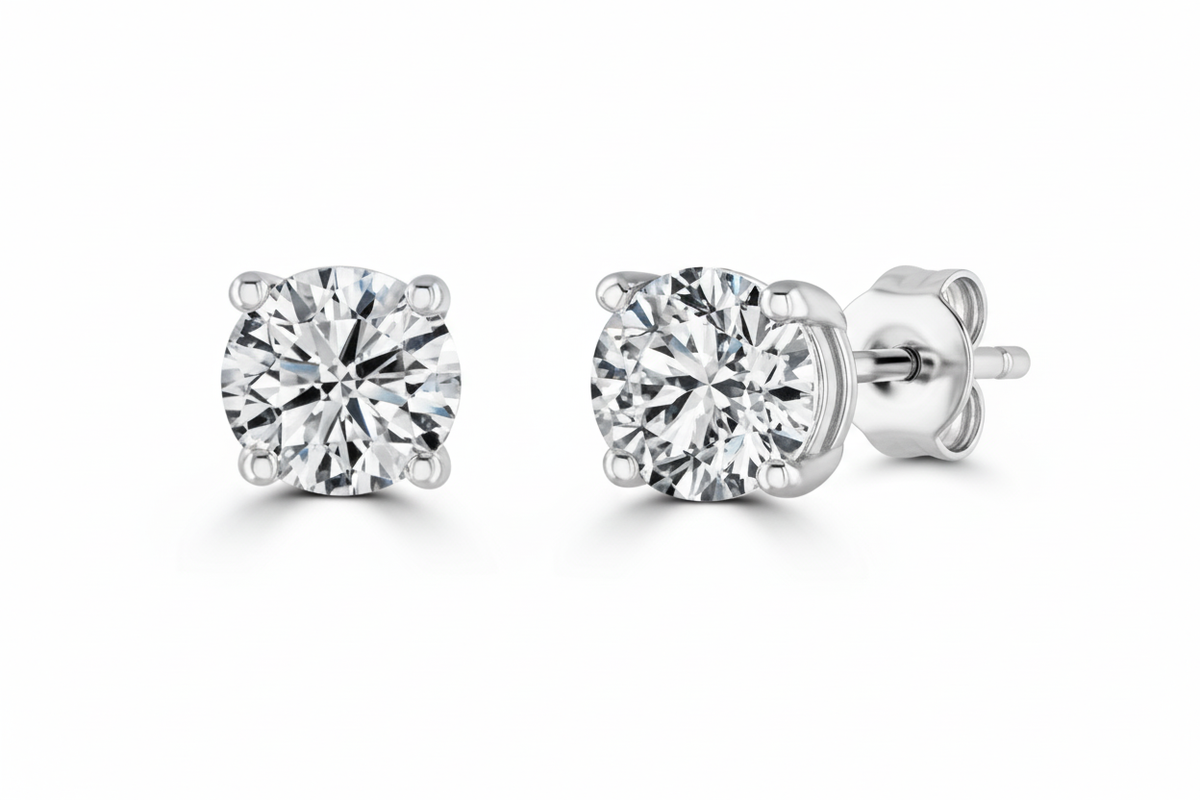 LAST NIGHT I DREAMT DAZZLE COLLECTION WHITE GOLD AND DIAMOND STUDS