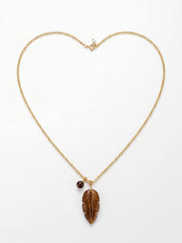TALIS CHAINS LEAF PENDANT NECKLACE