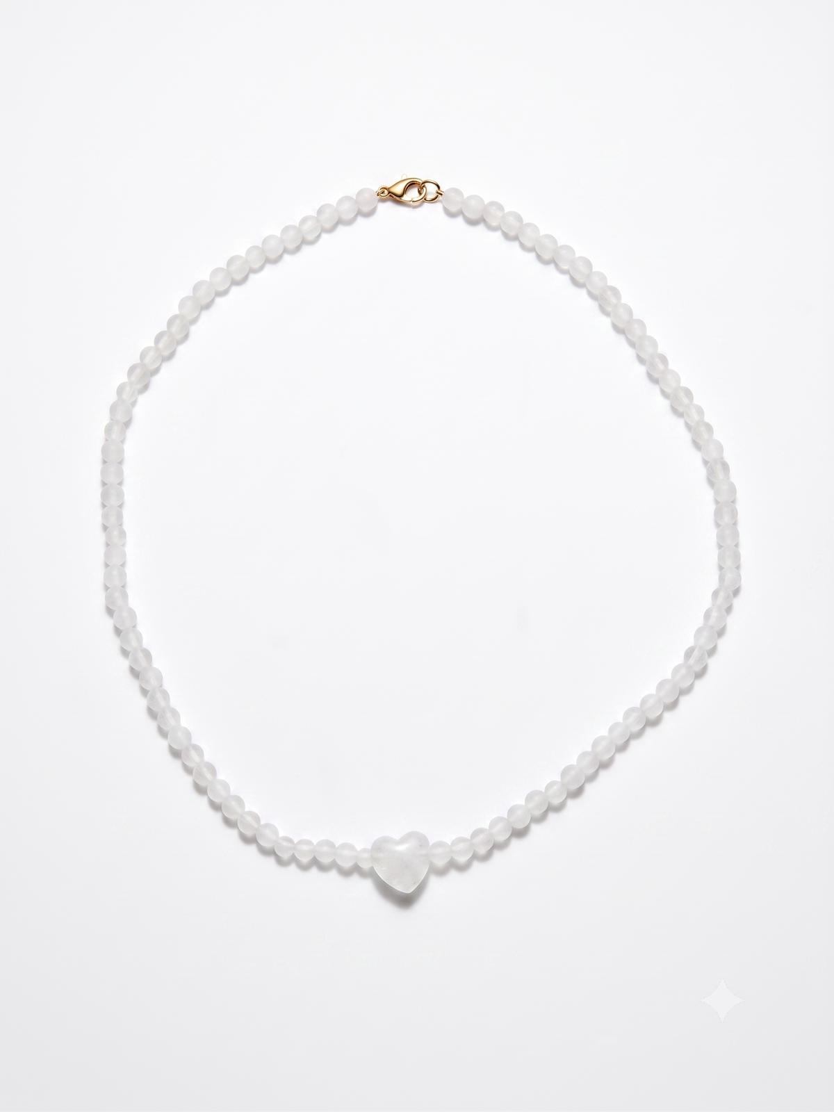 PEACHY & WILD CLEAR HEART NECKLACE