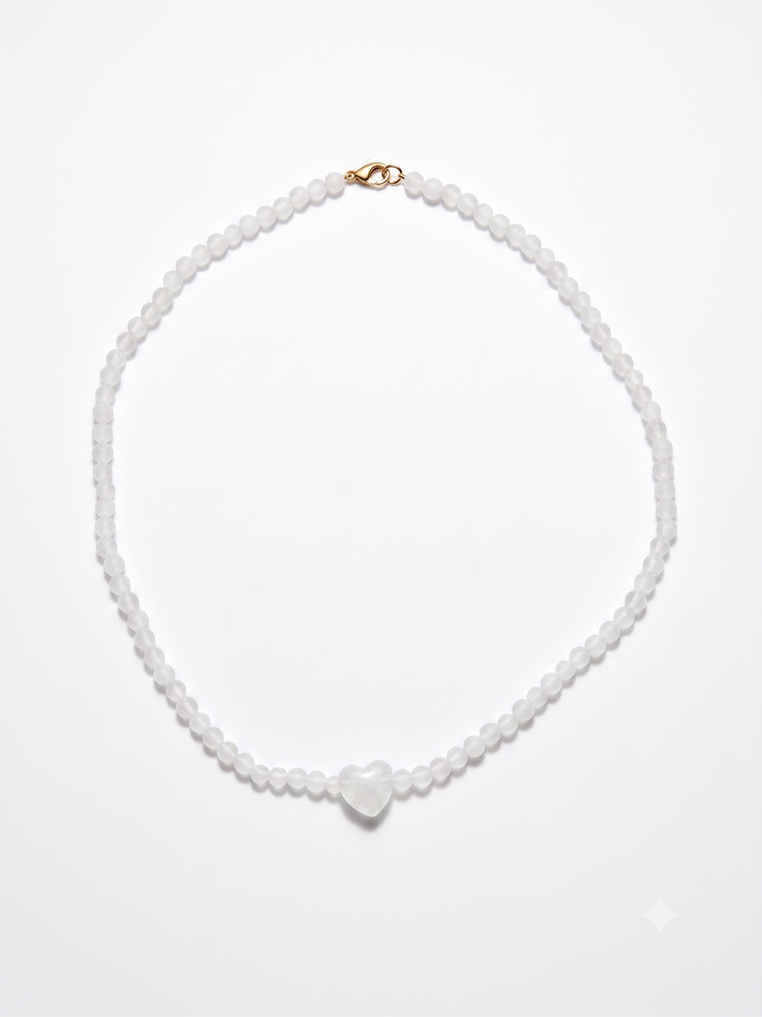 PEACHY & WILD CLEAR HEART NECKLACE