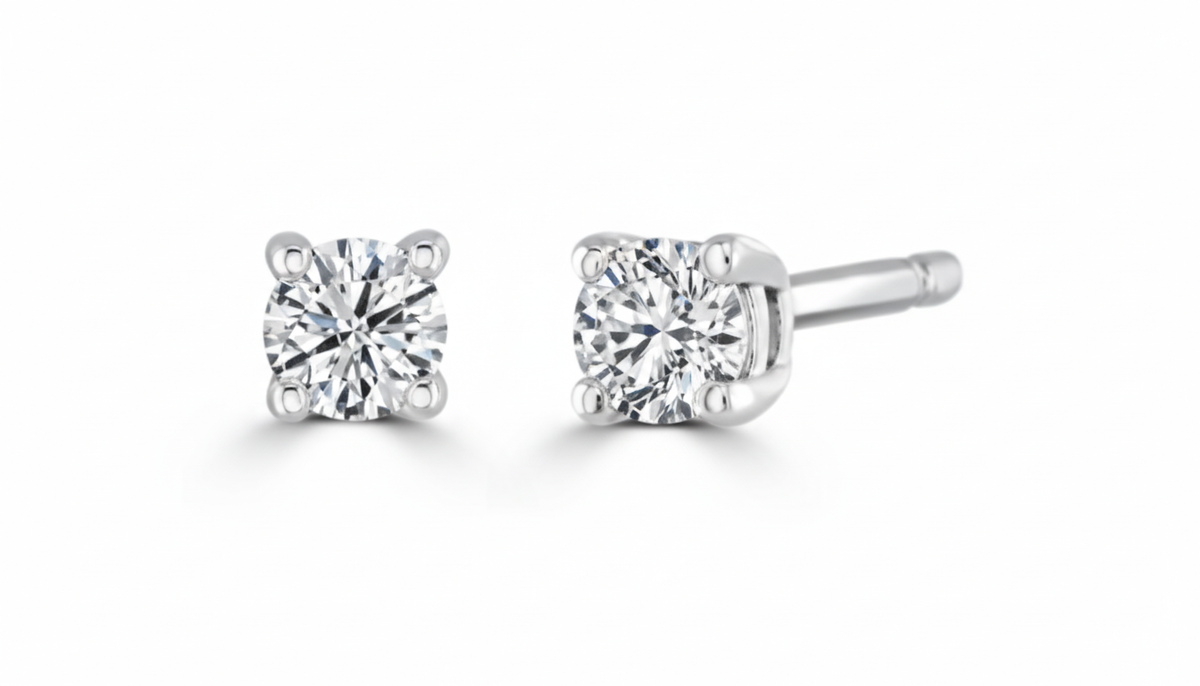 LAST NIGHT I DREAMT DAZZLE COLLECTION WHITE GOLD AND DIAMOND STUDS