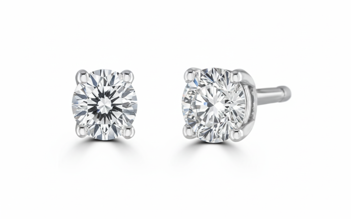 LAST NIGHT I DREAMT DAZZLE COLLECTION WHITE GOLD AND DIAMOND STUDS