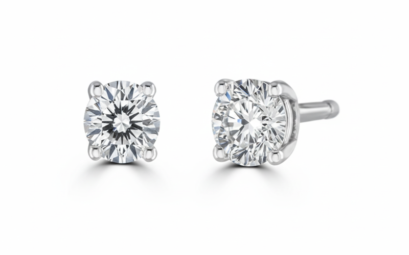 LAST NIGHT I DREAMT DAZZLE COLLECTION WHITE GOLD AND DIAMOND STUDS