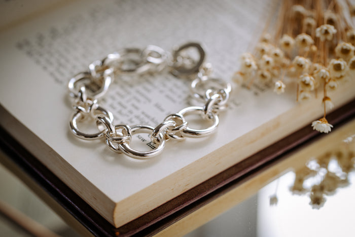 LAST NIGHT I DREAMT REBECCA SOLID SILVER BRACELET
