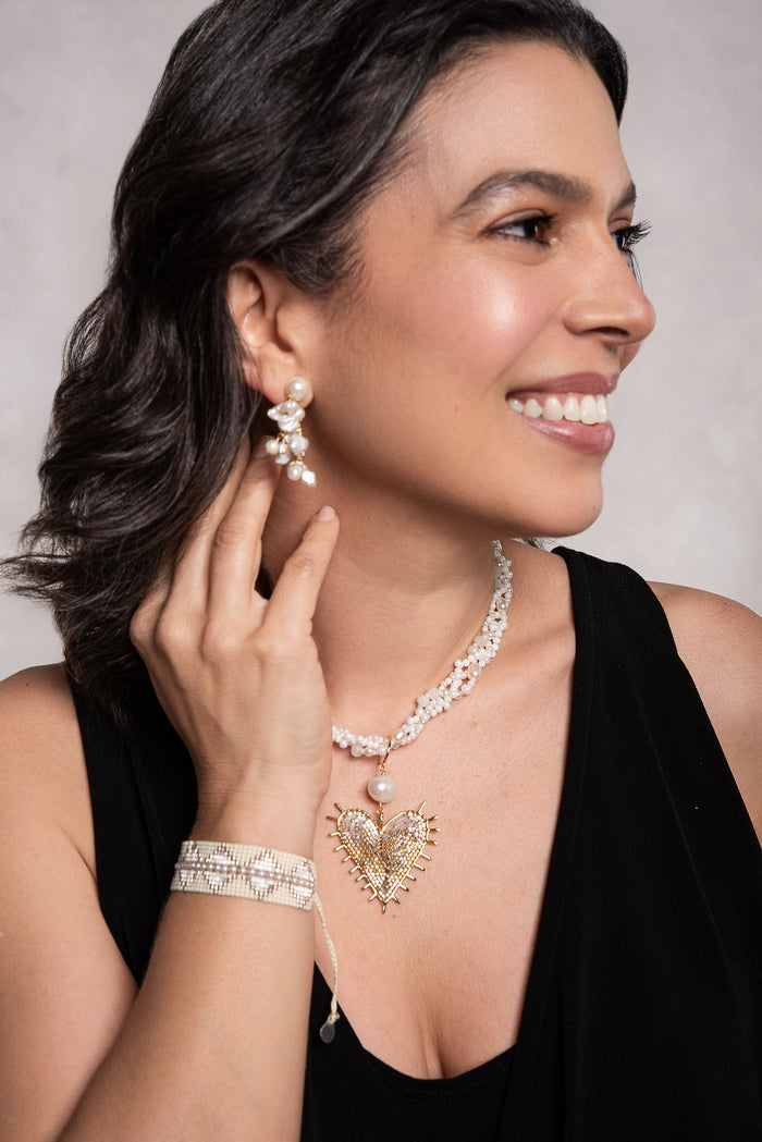 MISHKY PEARL CASCADE EARRINGS