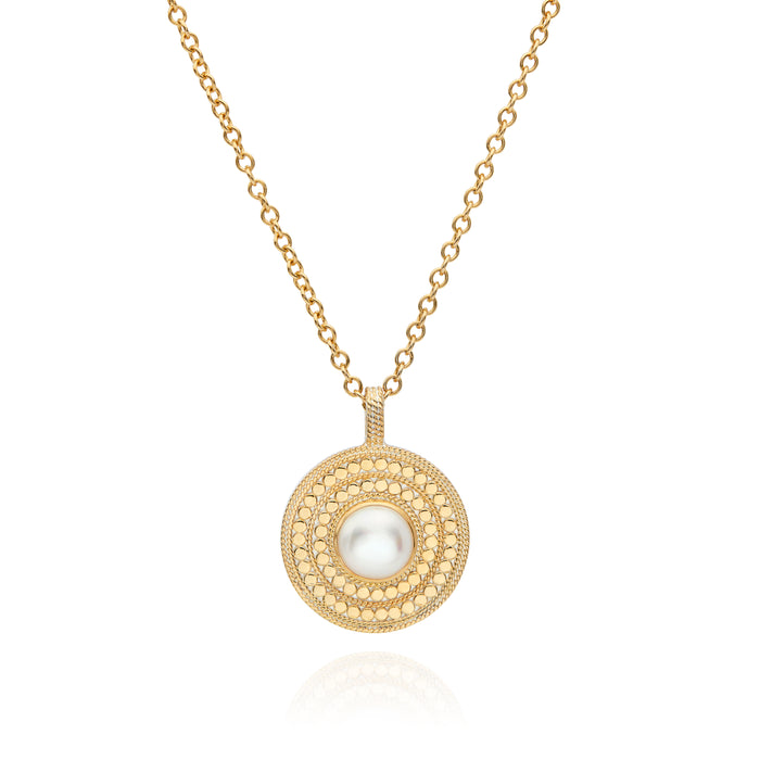 ANNA BECK WHITE PEARL PENDANT NECKLACE