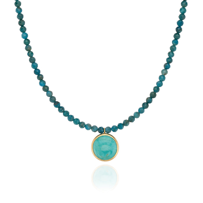 ANNA BECK NAMASTE APATITE BEAD NECKLACE
