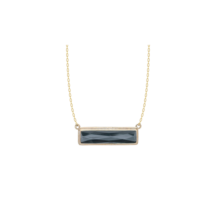 ANNA BECK HEMATITE BAR NECKLACE