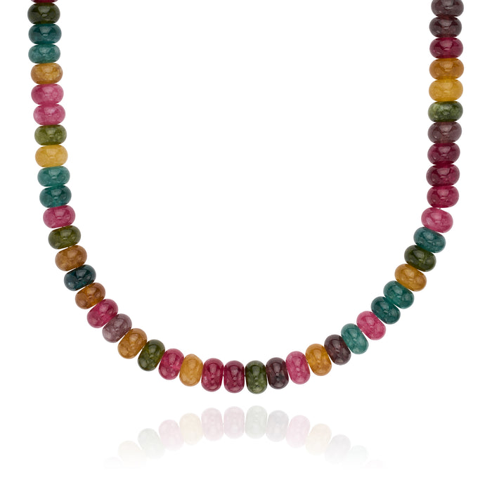 ANNA BECK JADE MULTICOLOUR BEAD NECKLACE