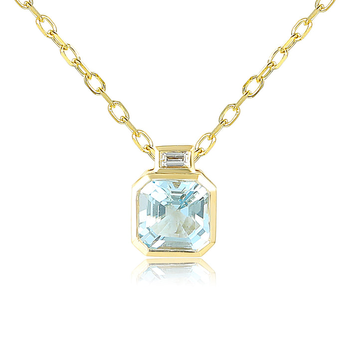 LAST NIGHT I DREAMT DIANA AQUA AND DIAMOND NECKLACE