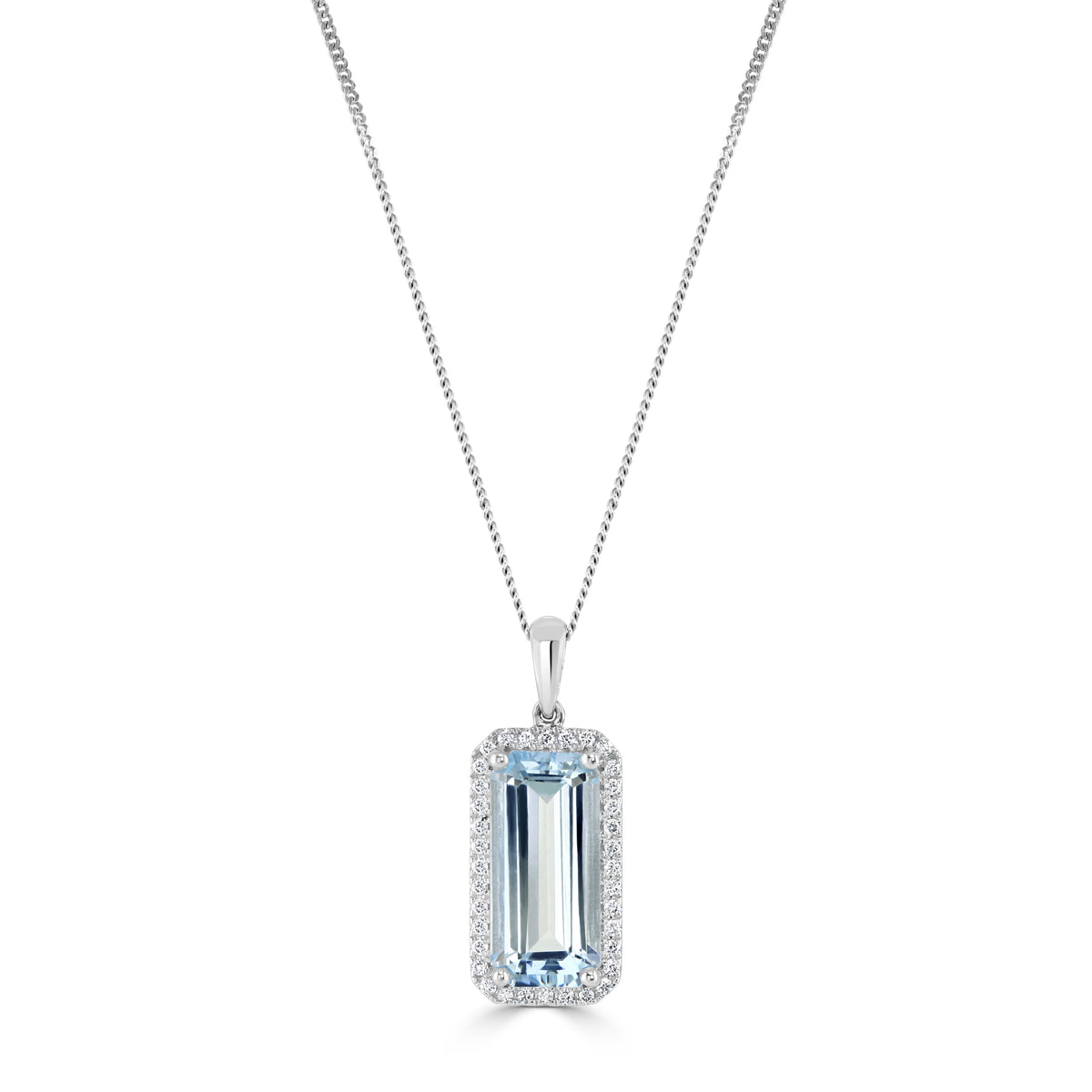 LAST NIGHT I DREAMT ESTELLA OCTAGON AQUA NECKLACE