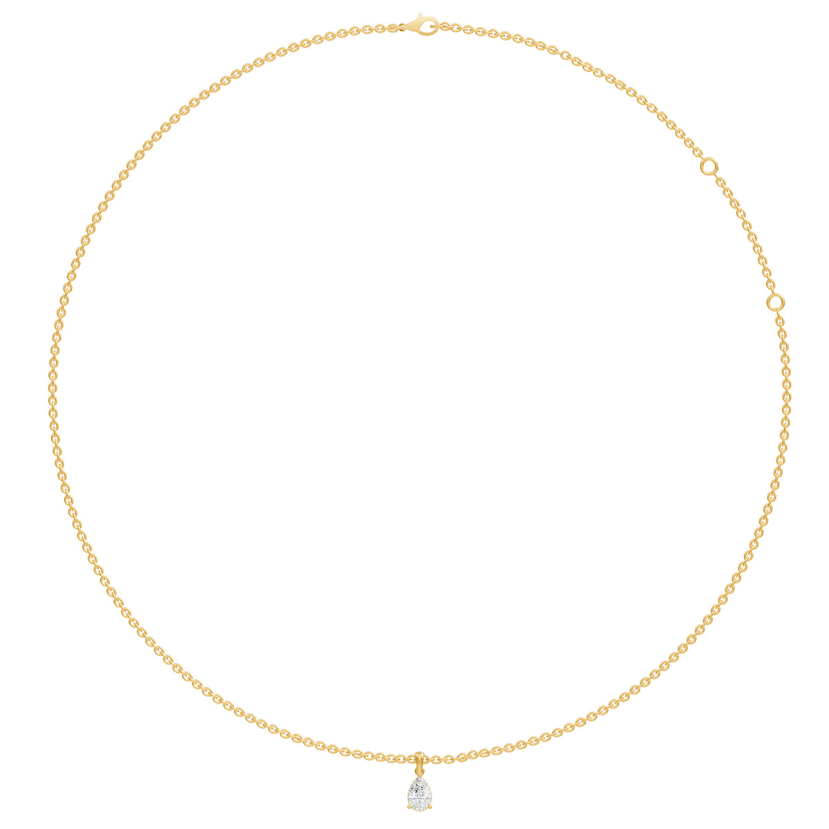 LAST NIGHT I DREAMT LARGE DIAMOND TEAR DROP PENDANT NECKLACE