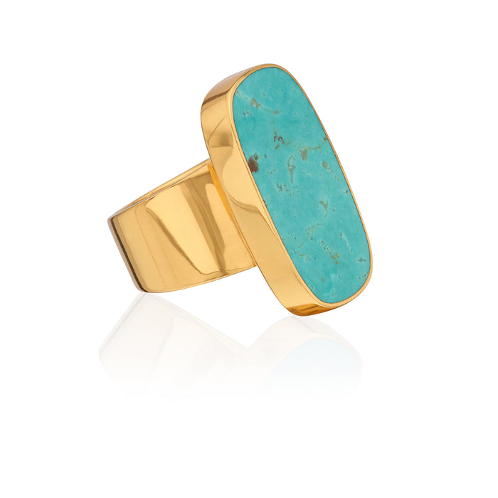 ANNA BECK TURQUOISE OVAL RING