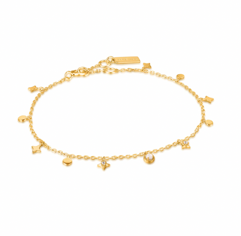 ANIA HAIE STAR MOTHER OF PEARL DROP ANKLET