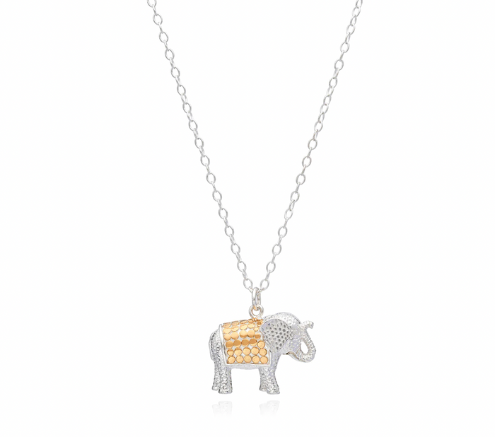 ANNA BECK ELEPHANT CHARM NECKLACE