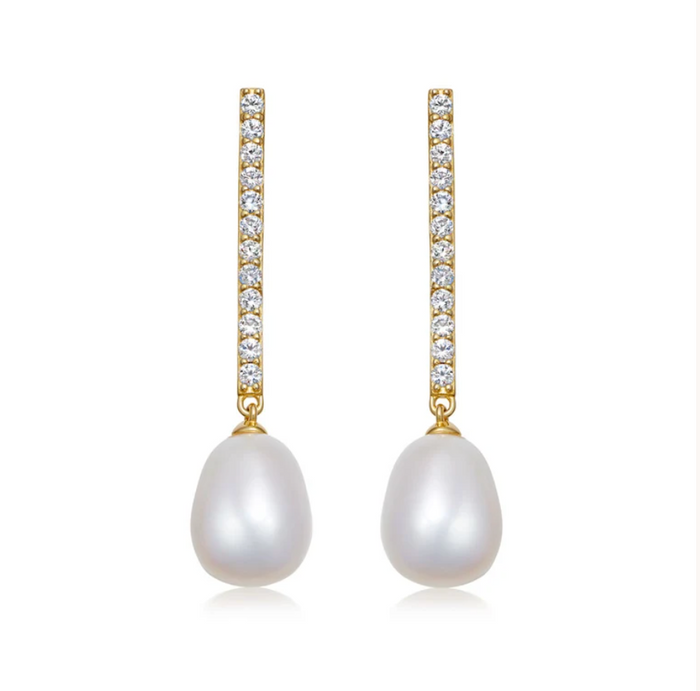 ASTLEY CLARKE CELESTIAL PEARL AND SAPPHIRE DROP STUD EARRINGS