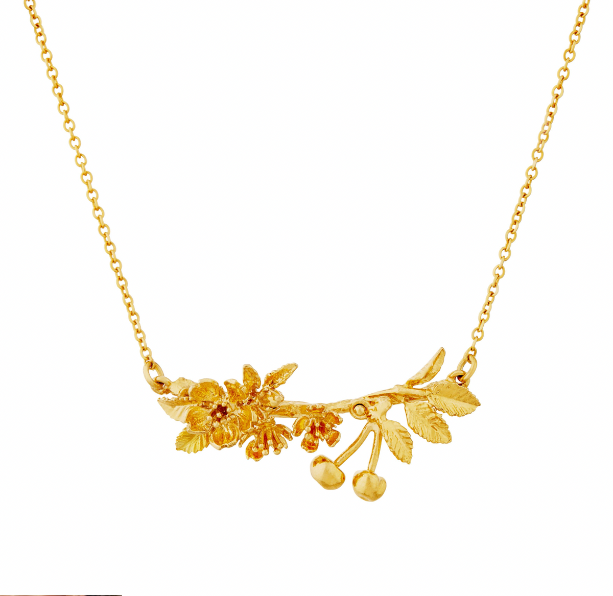 ALEX MONROE CHERRY BLOSSOM BRANCH NECKLACE