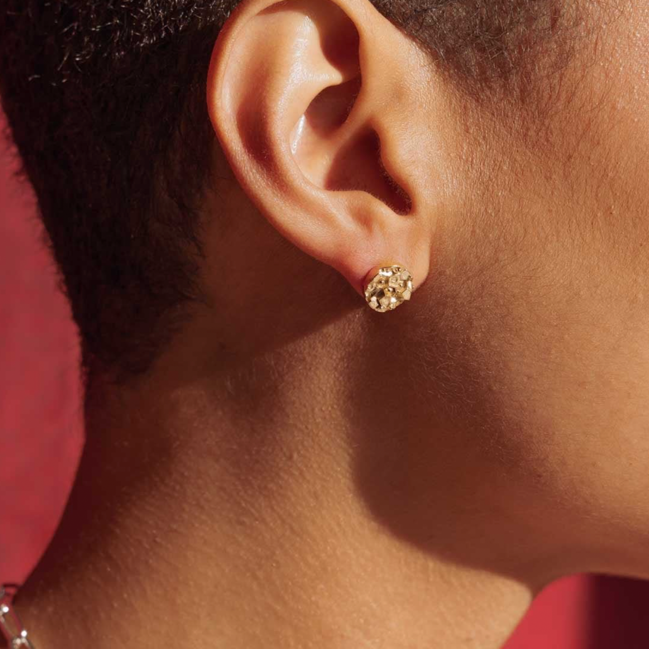 Solid gold 2025 stud earrings