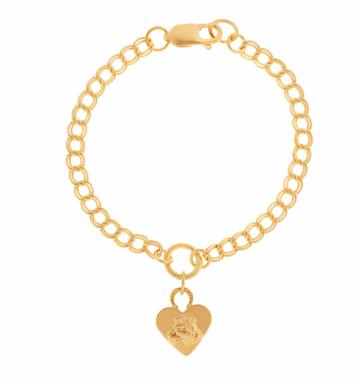 MIKAELA LYONS LIONESS HEART BRACELET