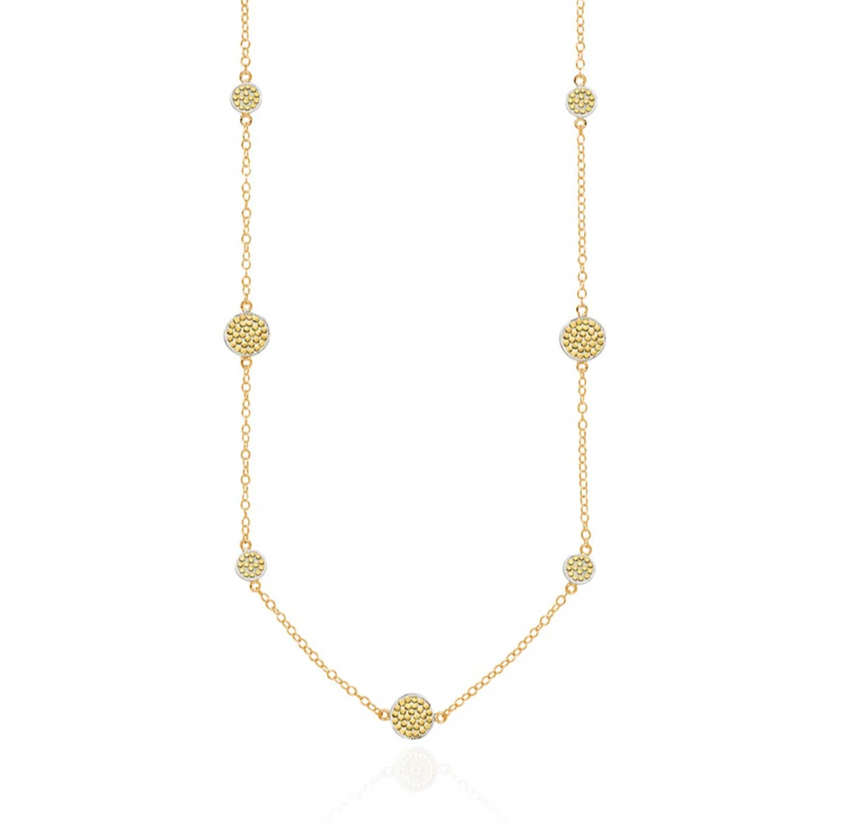 ANNA BECK MULTI DISC GOLD STATION NECKLACE