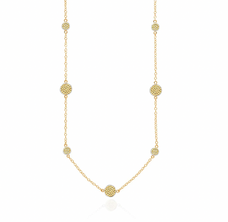 ANNA BECK MULTI DISC GOLD STATION NECKLACE