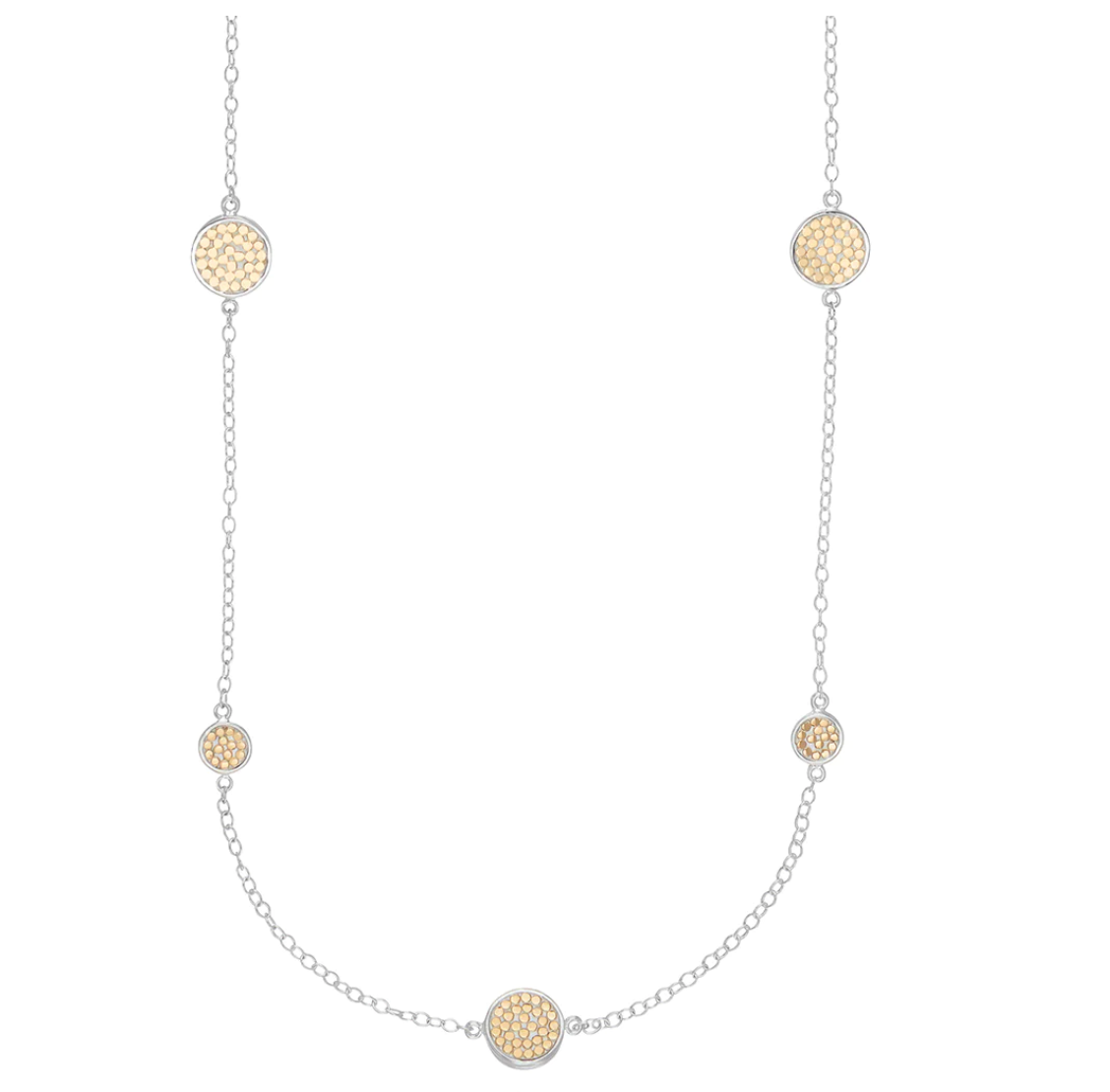 ANNA BECK CLASSIC LONG MULTI DISC STATION NECKLACE