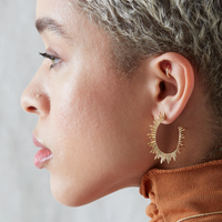 RACHEL JACKSON ELECTRIC GODDESS STATEMENT HOOP EARRINGS