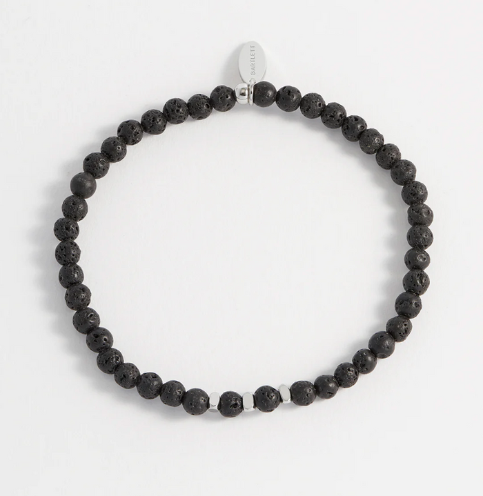 ESTELLA BARTLETT BLACK LAVA BEADED BRACELET