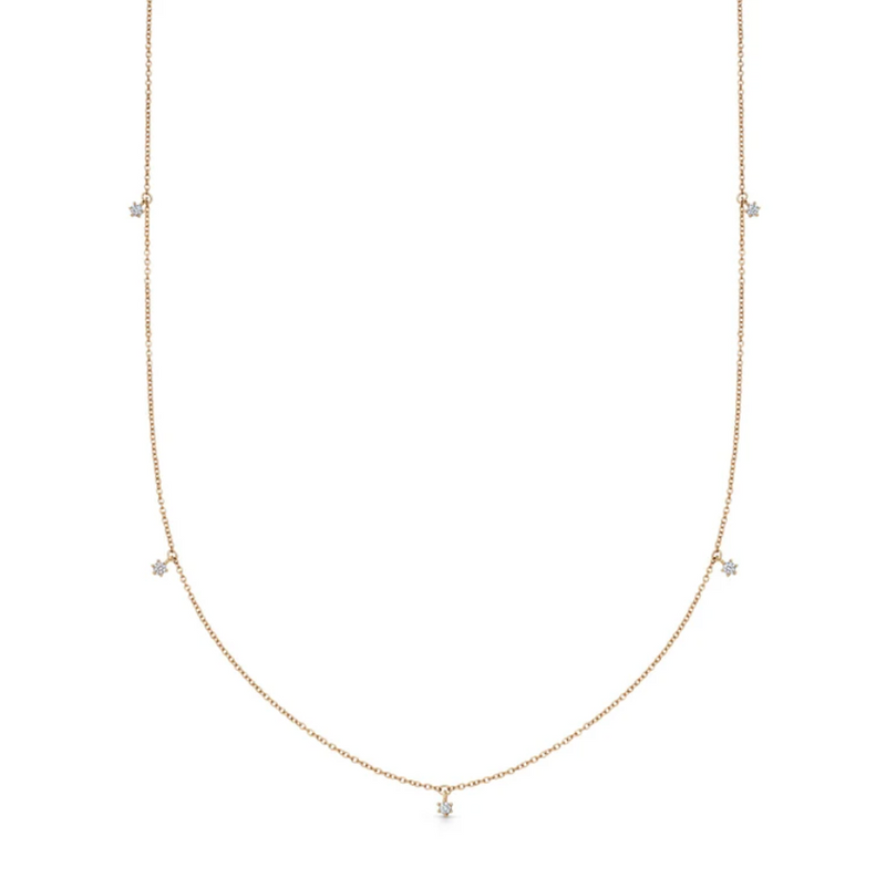 ASTLEY CLARKE SOLID GOLD DIAMOND STATION NECKLACE