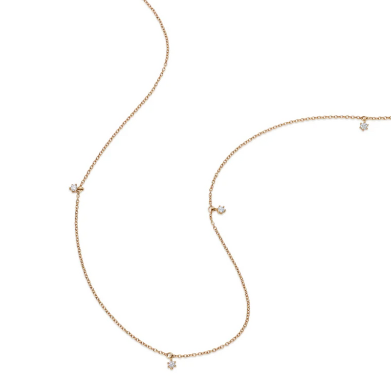 ASTLEY CLARKE SOLID GOLD DIAMOND STATION NECKLACE