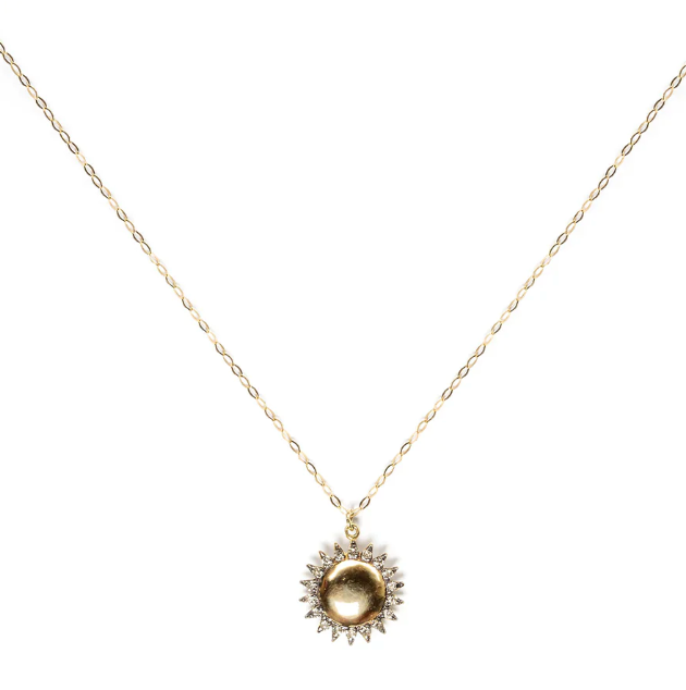 KIRSTIE LE MARQUE DIAMOND BRILLIANT SUN NECKLACE