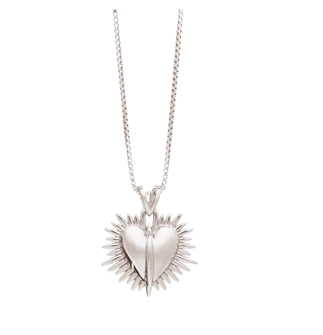 RACHEL JACKSON ELECTRIC DECO GOLD HEART NECKLACE