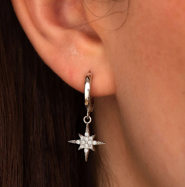 SCREAM PRETTY STARBURST HOOP EARRINGS