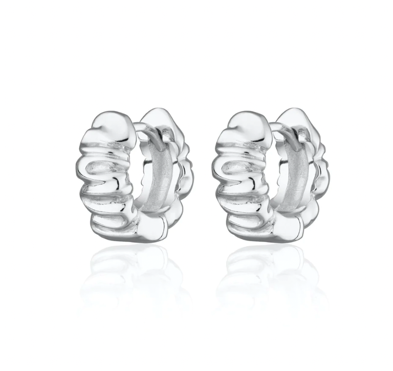 SCREAM PRETTY SCRUNCHIE HUGGIE EARRINGS