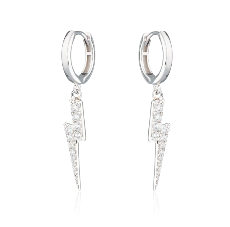 SCREAM PRETTY LIGHTNING HOOP EARRINGS