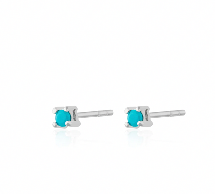 SCREAM PRETTY TEENY TINY TURQUOISE STUD EARRINGS