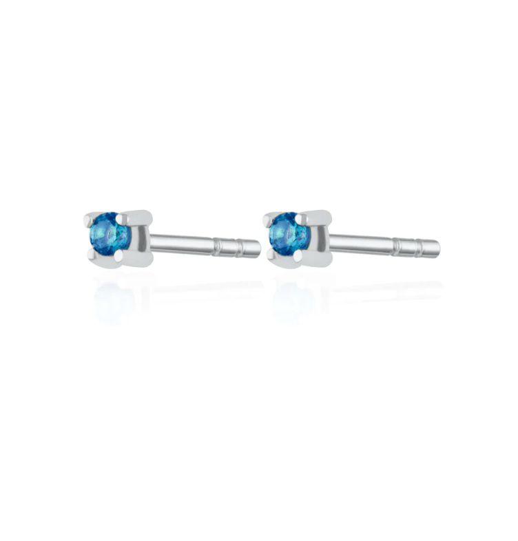 SCREAM PRETTY TEENY TINY BLUE STUD EARRINGS