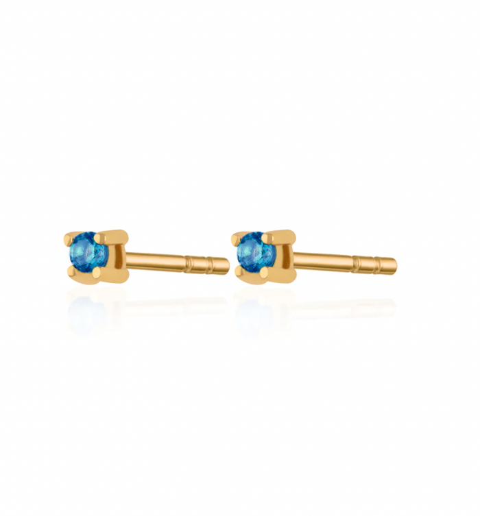 SCREAM PRETTY TEENY TINY BLUE STUD EARRINGS